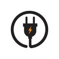 electrical plug Logo Template vector icon illustration design Royalty Free Stock Photo