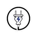 electrical plug Logo Template vector icon illustration design Royalty Free Stock Photo