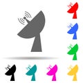 Electrical plug multi color style icon. Simple thin line, outline vector of web icons for ui and ux, website or mobile Royalty Free Stock Photo