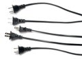 Electrical Plugs Isolated on White Royalty Free Stock Photo