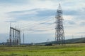 Electrical poles in a field