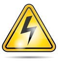 Electrical power danger icon. Royalty Free Stock Photo