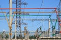 Electrical power high voltage substation Royalty Free Stock Photo