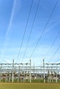 Electrical power station with sky Royalty Free Stock Photo