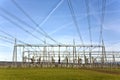 Electrical power station with sky Royalty Free Stock Photo