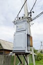 Electrical power transformer Royalty Free Stock Photo