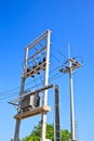 Electrical power transformer in high voltage Royalty Free Stock Photo