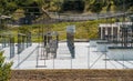 Electrical power transformer in high voltage substation. Royalty Free Stock Photo