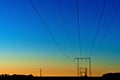 Electrical powerlines Royalty Free Stock Photo
