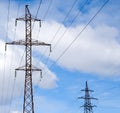 Electrical powerlines Royalty Free Stock Photo