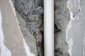 Electrical renovation work, Bury a pvc pipe in the wall