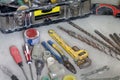 Electrical renovation work, many Hand tools