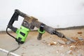 Electrical renovation work, hammer drills in renovation room