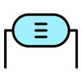 Electrical resistor icon color outline vector