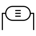 Electrical resistor icon, outline style