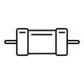 Electrical resistor icon outline vector. Electric circuit