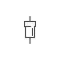 Electrical resistor line icon