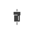 Electrical resistor vector icon