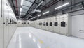 Electrical Room with Switchgear and Control Panels Royalty Free Stock Photo