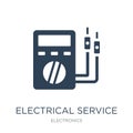 electrical service icon in trendy design style. electrical service icon isolated on white background. electrical service vector