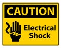 Electrical Shock Electrocution Symbol Sign, Vector Illustration, Isolate On White Background Label .EPS10 Royalty Free Stock Photo
