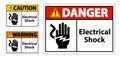 Electrical Shock Electrocution Symbol Sign, Vector Illustration, Isolate On White Background Label .EPS10