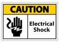 Electrical Shock Electrocution Symbol Sign, Vector Illustration, Isolate On White Background Label .EPS10