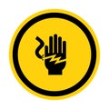 Electrical Shock Electrocution Symbol Sign, Vector Illustration, Isolate On White Background Label .EPS10