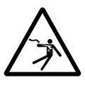 Electrical Shock Electrocution Symbol Sign, Vector Illustration, Isolate On White Background Label .EPS10 Royalty Free Stock Photo