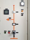 The electrical single-line diagram on Mimic Panel Royalty Free Stock Photo