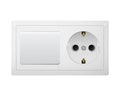 Electrical socket Type F with switch. Receptacle from Europe.