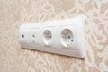 Electrical socket on a wall Royalty Free Stock Photo