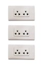 Electrical plugs isolated on white Royalty Free Stock Photo