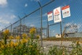 Electrical substation exterior fence Royalty Free Stock Photo