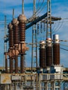 Electrical Substation Insulators Royalty Free Stock Photo