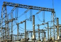 Electrical substation , power converter. Royalty Free Stock Photo