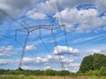 Electrical support on the sky background Royalty Free Stock Photo