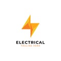 Electrical symbol logo design template.