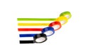 Electrical Tape Roll Lines Isolated, Plastic Duct Tape Rolls, Colored Adhesive Tapes on White Background