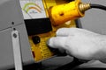 Electrical test equipment operating Royalty Free Stock Photo