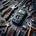 A electrical tools set, Ai generated image Royalty Free Stock Photo
