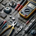 A electrical tools set, Ai generated image Royalty Free Stock Photo
