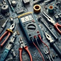 A electrical tools set, Ai generated image Royalty Free Stock Photo