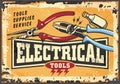 Electrical tools and supplies retro sign