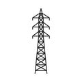 Electrical tower. High voltage electric transmission tower. Electric power