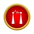 Electrical towers icon, simple style