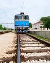 Electrical train on train station in eastern Europe