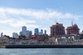 Electrical Transformers and Equipment with Skyscrapers in the Background on the Dumbo Brooklyn Riverfront Royalty Free Stock Photo