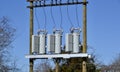 Electrical Transformers on a Power Line