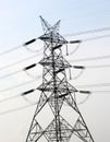 Electrical transmission tower Royalty Free Stock Photo